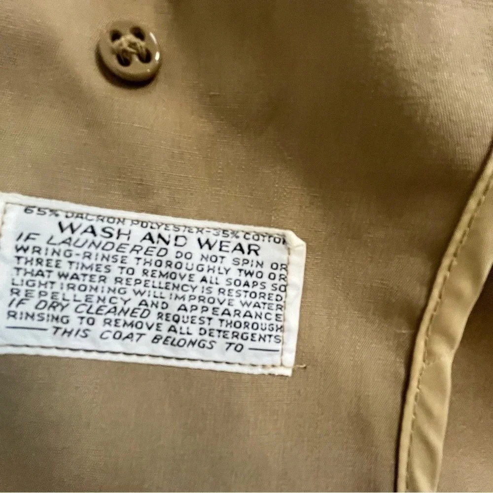 Ceiling Zero 7000R Blauer Mens 42R Trench Rain Jacket Coat Vintage Military